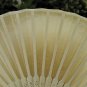 Free Shipping 20Pcs/Lot Plain Yellow Silk Hand Fans for Wedding 21cm with Organza Gift Bag
