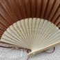 Free Shipping 20Pcs/Lot Plain Coffee Silk Hand Fans for Wedding 21cm with Organza Gift Bag