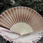 Free Shipping 20Pcs/Lot Plain Coffee Silk Hand Fans for Wedding 21cm with Organza Gift Bag