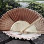 Free Shipping 20Pcs/Lot Plain Coffee Silk Hand Fans for Wedding 21cm with Organza Gift Bag