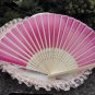 Free Shipping 20Pcs/Lot Plain Hot Pink Silk Hand Fans for Wedding 21cm with Organza Gift Bag