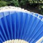 Free Shipping 20Pcs/Lot Plain Dark Blue Silk Hand Fans for Wedding 21cm with Organza Gift Bag