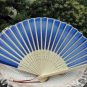 Free Shipping 20Pcs/Lot Plain Dark Blue Silk Hand Fans for Wedding 21cm with Organza Gift Bag