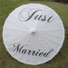33" White Parasol Just Married Parasol Photography Prop Parasol Ceremony Decor