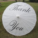 33" White Paper Parasol Thank You  Parasol Photography Prop Parasol Ceremony Decor