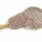 Beige wood  Marabou Fan Large Feather Fan Burlesque Fan 21" x 38"