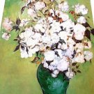 93 24X32 ART PRINT POSTER VINCENT VAN GOGH VASE AVEC ROSES GREEN WHITE CLASSIC