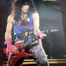 22X35 COOL 1985 POSTER ROCK ROLL KISS PAUL STANLEY RED GUITAR NO MAKEUP ON STAGE