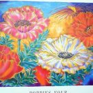 STRIKING LARGE 24X36 FINE ART PRINT LITHO JAN LAW POPPIES FOUR FLORAL