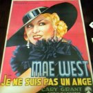 27X40 CLASSIC MOVIE POSTER I'M NO ANGEL MAE WEST CARY GRANT QUALITY REPRINT