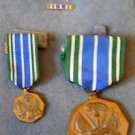 US NAVY? VINTAGE MILITARY 2 MEDALS IN BOX MILITARY ACHIEVEMENT METAL BAR #4