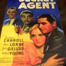 27X40 CLASSIC MOVIE POSTER SECRET AGENT ROBERT YOUNG PETER LORRE QUALITY REPRINT