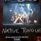 20X30 VERY RARE UK RECORD PROMO POSTER ROCK ROLL POISON CD NATIVE TONGUE