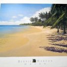 STUNNING 2000 24X30 LITHO ART PRINT BERNIE HORTON HAVEN SANDY BEACH OCEAN PALMS
