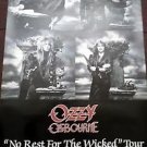 23X36 1988 RARE PROMO TOUR POSTER ROCK ROLL BAND OZZIE OSBOURNE NO REST WICKED