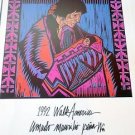 RARE 1992 WALK AMERICA 22X28 ART PRINT POSTER AMADO PENA JR INDIAN ARTISAN NICE