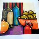 STILL LIFE 25X25 ART PRINT POSTER LITHO NORMAN WYATT JR GREEN APPLES MODERN