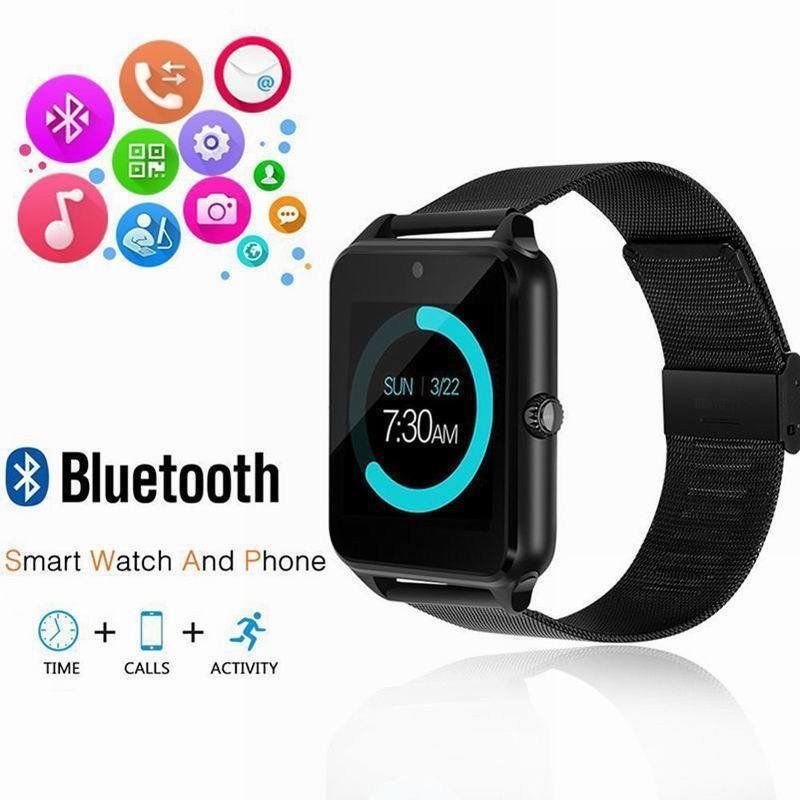 Bluetooth Smart Watch GSM SIM Phone Mate Z60 Stainless Steel For IOS Android
