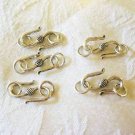 Pewter "S" Hook Clasp, 20mm, 5 Clasps pack, Antique Silver Finish
