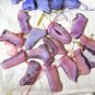 Freeform Slab Beads, Pink Agate, Strand of 13 beads, 55mm