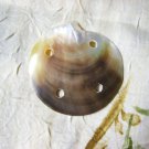 Natural Brown Vintage Seashell Oval Focal Bead, 64mm
