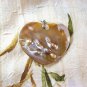 Gold Lip Heart Mother of Pearl Shell Blister Pearl Focal Bead, Hand Crafted 62mm