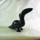 Black Obsidian Carved Tucan, Handmade Bird From Peru, 3-1/2 Inches High