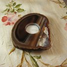 Natural Agate Geode Slab Tea Lite Candle Holder, 5-1/4 Inch