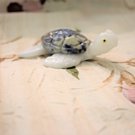 Carved Natural Sodalite Sea Turtle, Hand Crafted in Peru, 3.25 Inches