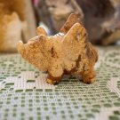 Carved Picture Jasper Flying Pig, Hand Crafted, 2 Inches
