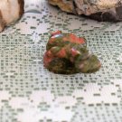 Carved Unakite Money Frog, Hand Crafted, 2.25 Inches