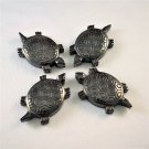 Large Handmade Hematite Turtle Pendant, 56mm, Tortoise Focal Bead