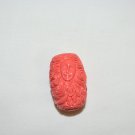 Mermaid Barrel Bead, Faux Coral Peach Acrylic Resin, 33mm Beads