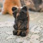 Carved Tigers Eye Bear, Hand Crafted, 2.25 Inches