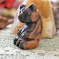 Carved Tigers Eye Bear, Hand Crafted, 2.25 Inches