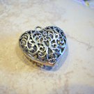 Large Metal Plated Plastic Acrylic Heart Pendant, 50mm, Focal Bead