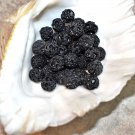 Lightweight Black Acrylic Round Beads, Lava Beads, 12mm 38 pcs.