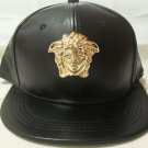 Gold buckle Goddess 3D unique Black patent leather DIY hat snapback