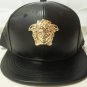 Gold buckle Goddess 3D unique Black patent leather DIY hat snapback