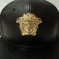 Gold buckle Goddess 3D unique Black patent leather DIY hat snapback