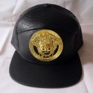 Gold buckle Goddess 3D unique snakeskin Black patent leather DIY hat snapback