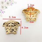 Goddess head Gold buckles 1 pair (5.3cmx4.2cm)
