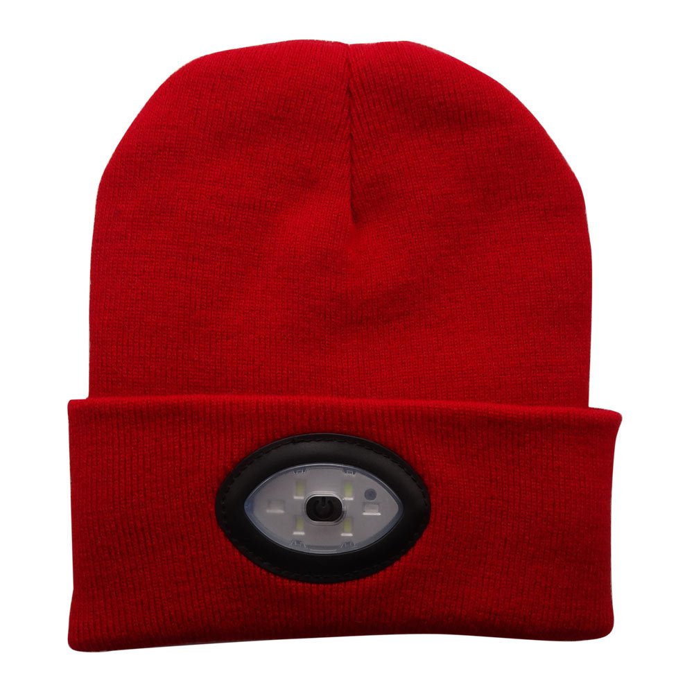 TOQUE/BEANIE With 5 LED lights RED
