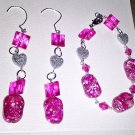 The Precious Pink Earring And Necklace Set