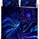 Blue Flower Fleece Blanket(Large) With 2 Pillow Case 96392406,96392410 (2)