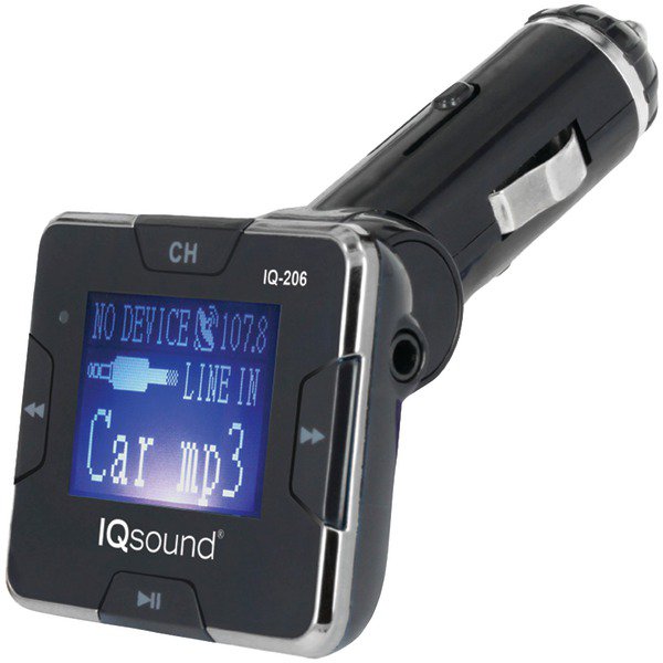 Supersonic IQ-206 SILVER Wireless FM Transmitter with 1.4"" Display (Silver)