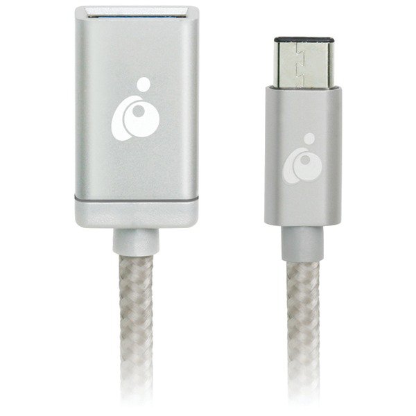 IOGEAR G2LU3CAF10-SIL Charge & Sync USB(TM)-C to USB-A Adapter (Silver)