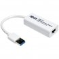 TRIPP LITE U336-000-GBW USB 3.0 SuperSpeed to Gigabit Ethernet NIC Network Adapter, White
