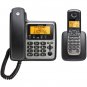 MOTOROLA M802C DECT 6.0 2-Handset Digital Cordless/Corded Phone System with Answering Machine