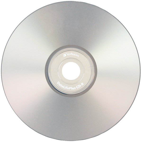 VERBATIM 94892 80-Minute/700MB 52x DatalifePlus Silver Inkjet Printable ...
